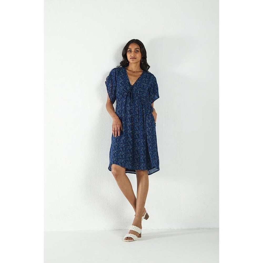 Reistor Sundowner Dress Blue Floral Size Medium